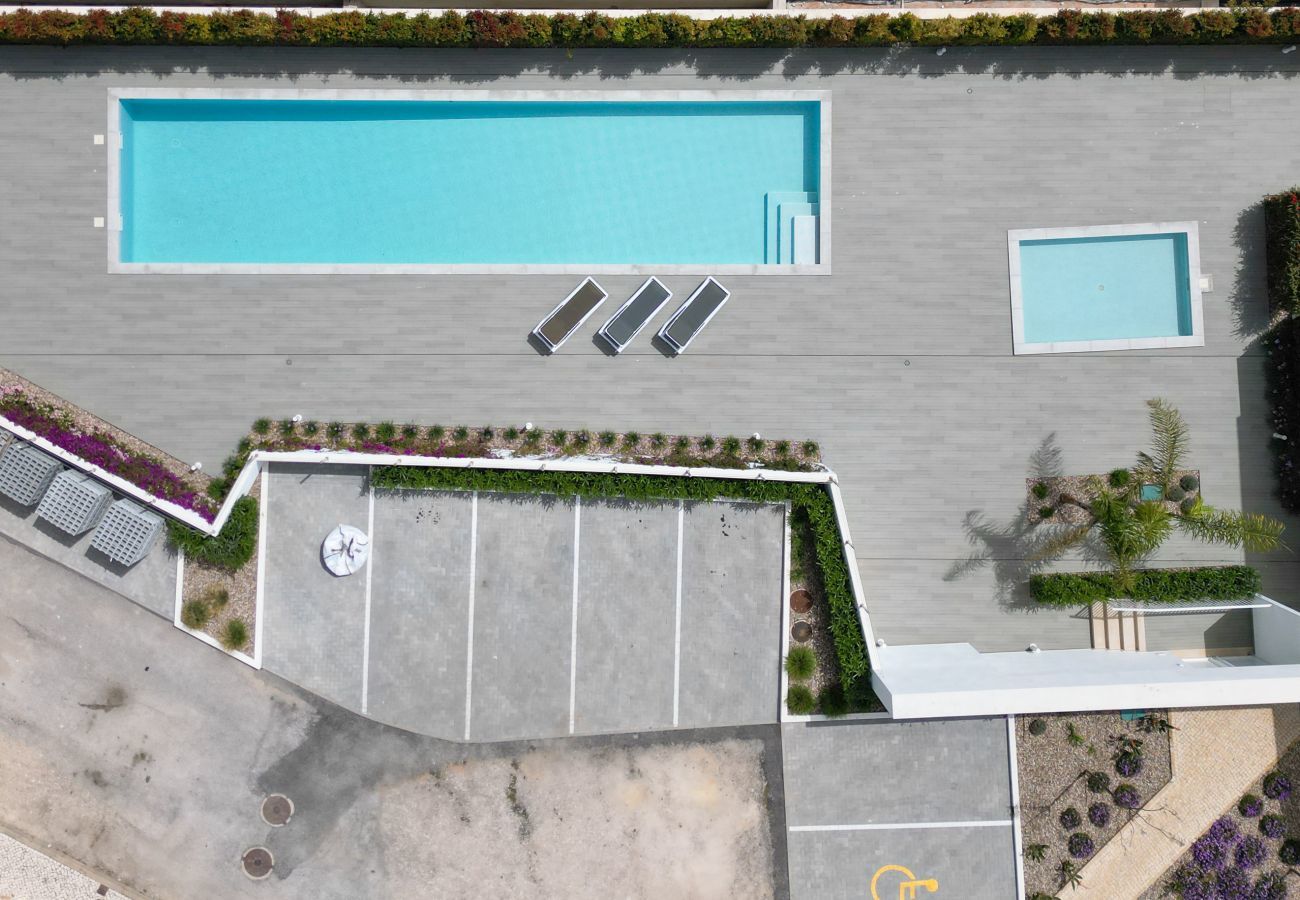 Aerial view of the pool