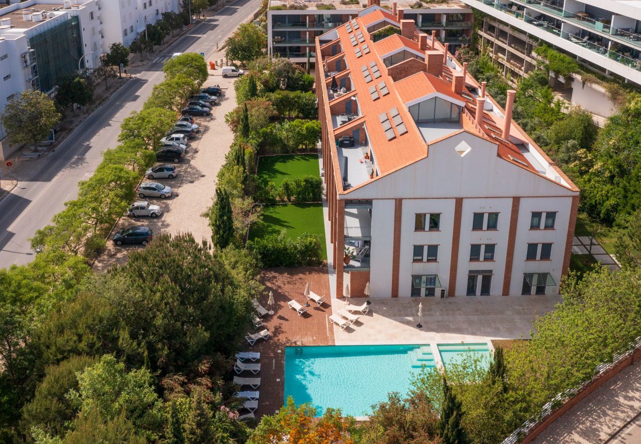 Aerial view of the condominium