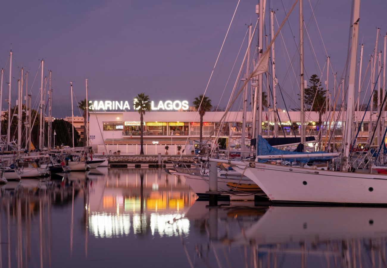 Lagos marina at night