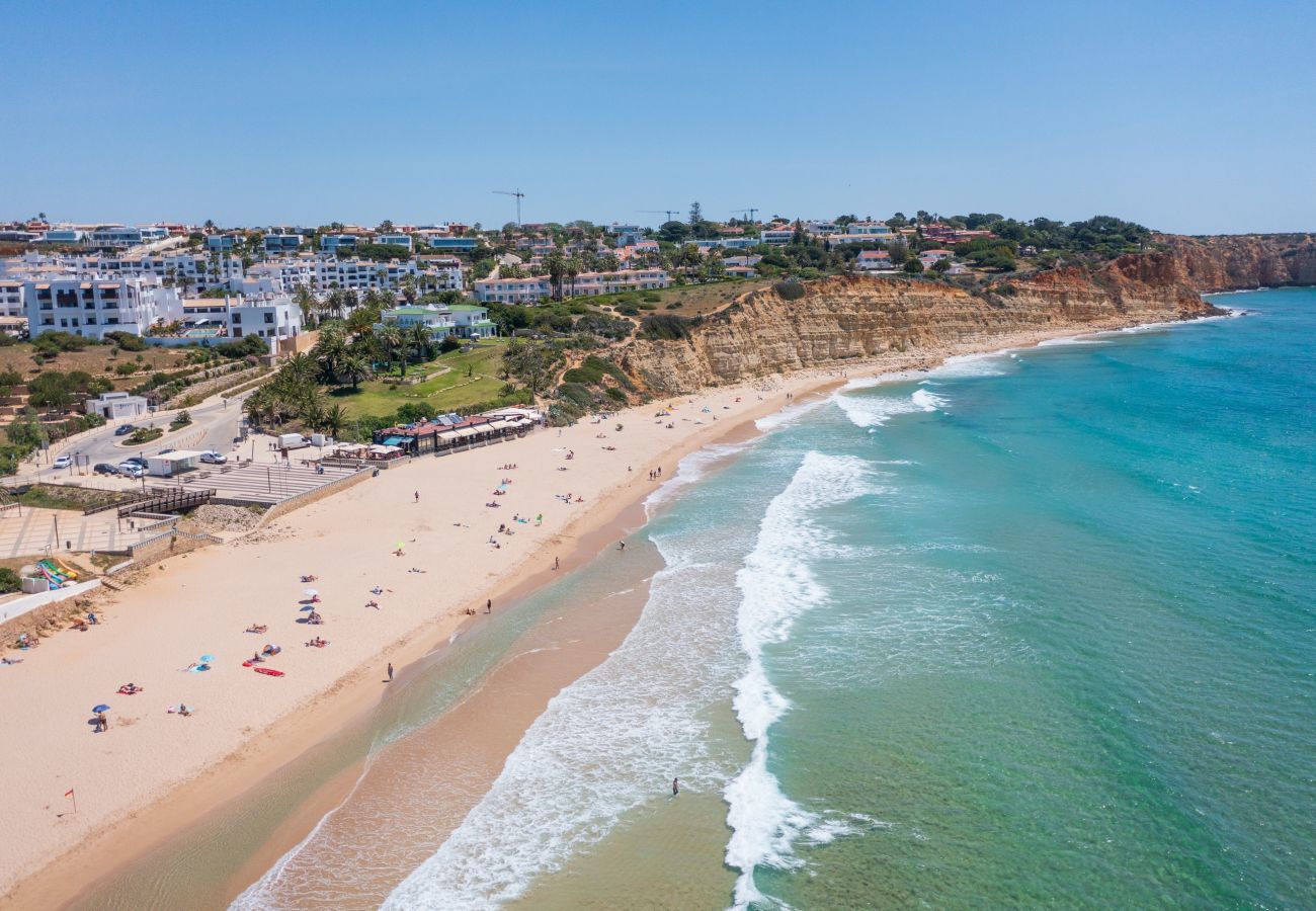 Aerial view of Porto de Mos beach