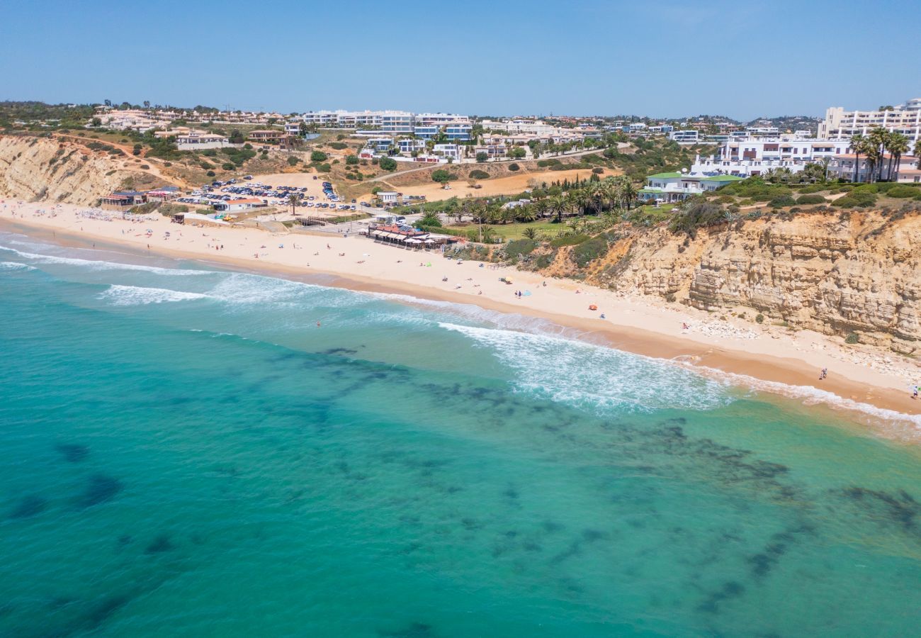 Aerial view of Porto de Mos beach